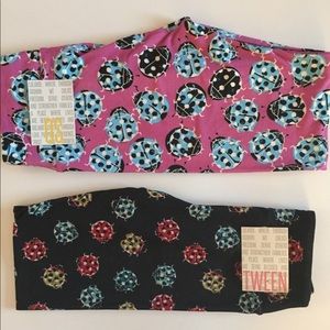 LuLaRoe OS & Tween Ladybug Leggings Set